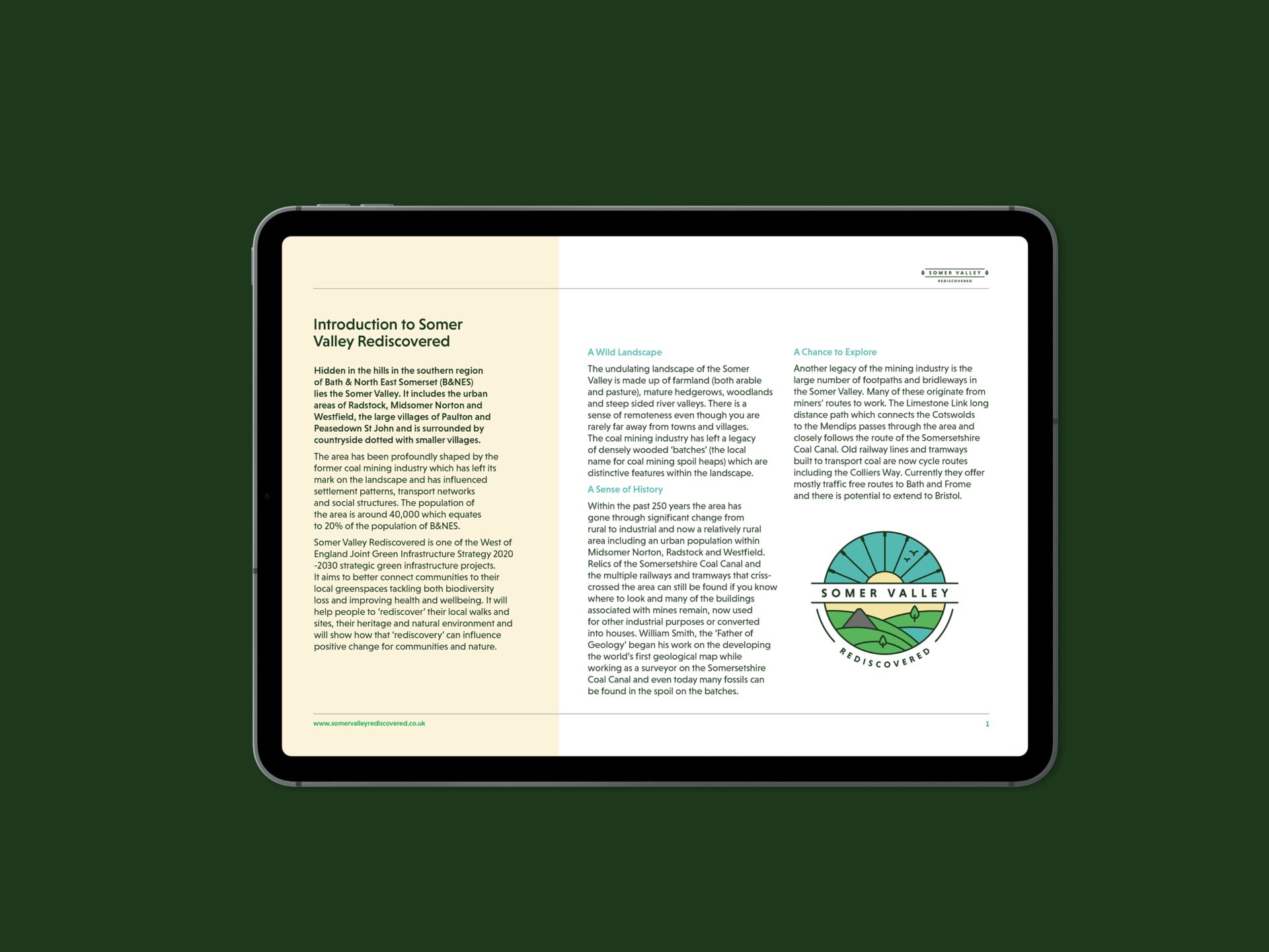 Logo Identity Somer Valley Project IPad Brochure